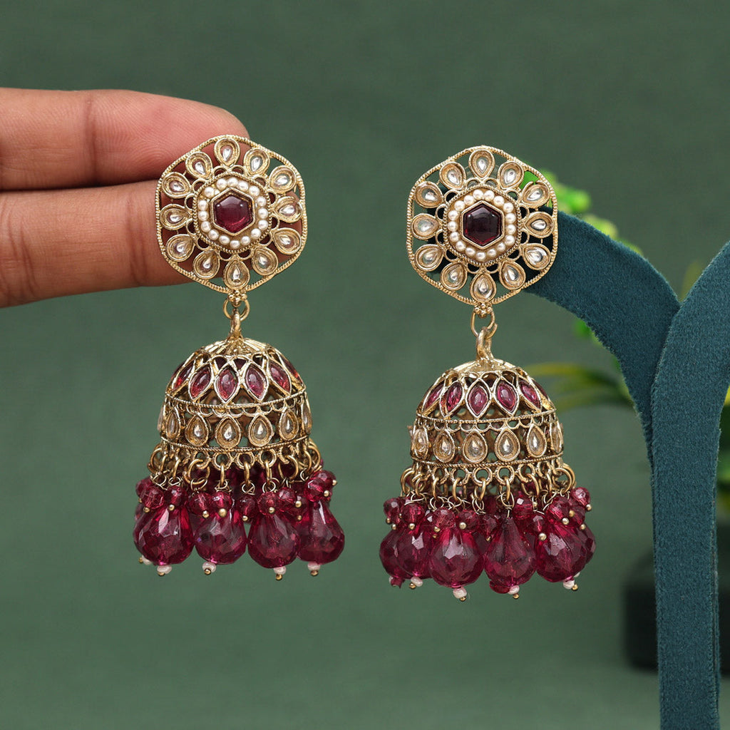 HEERA:  MAGENTA STATEMENT JHUMKA