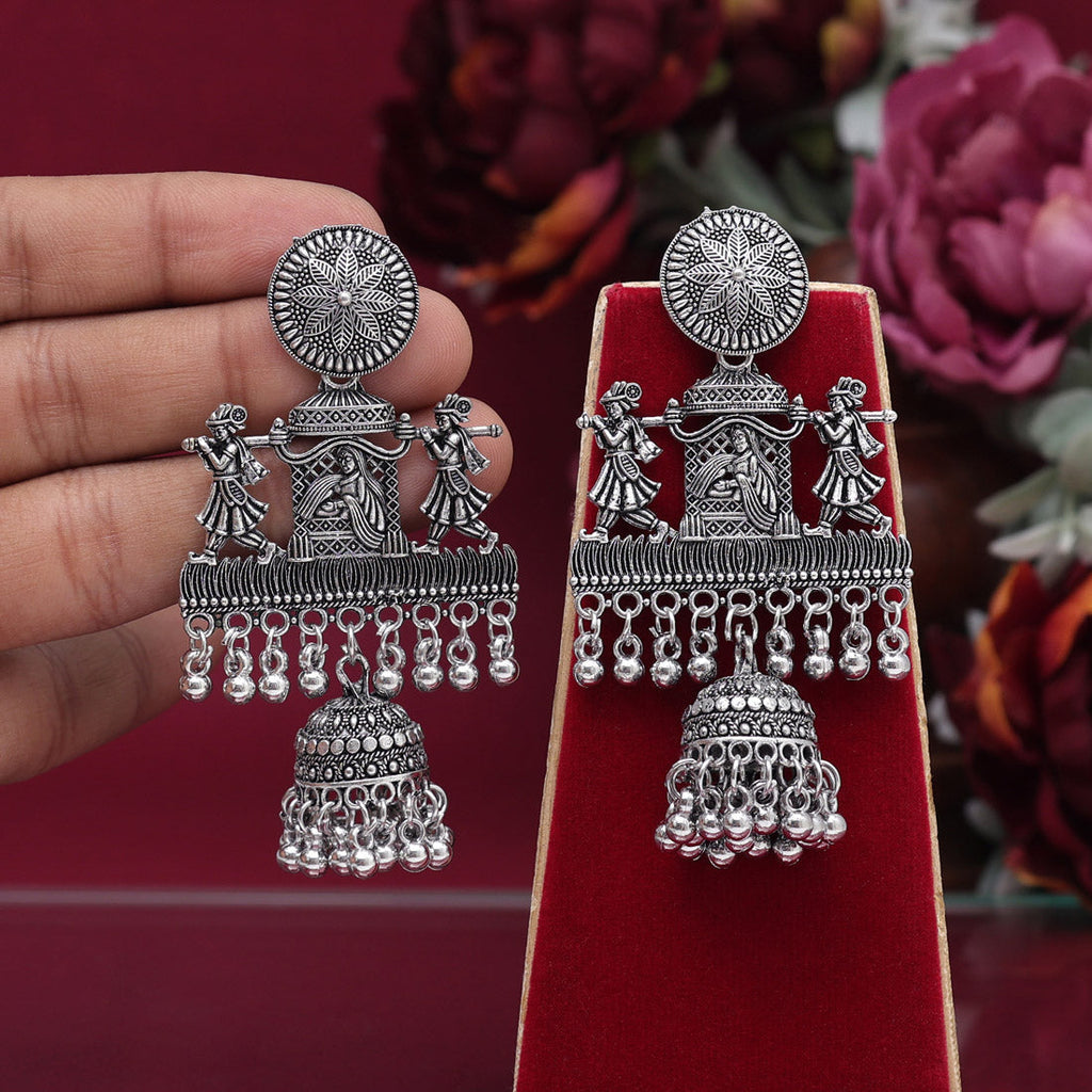 HEERA:  OXIDISED EARRINGS