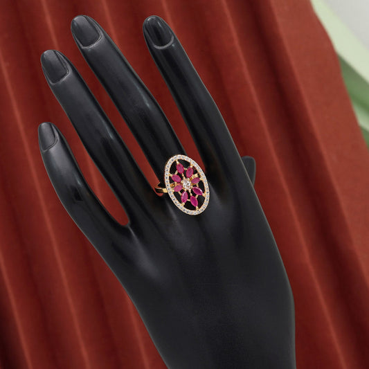 AMERICAN DIAMOND PINK RING