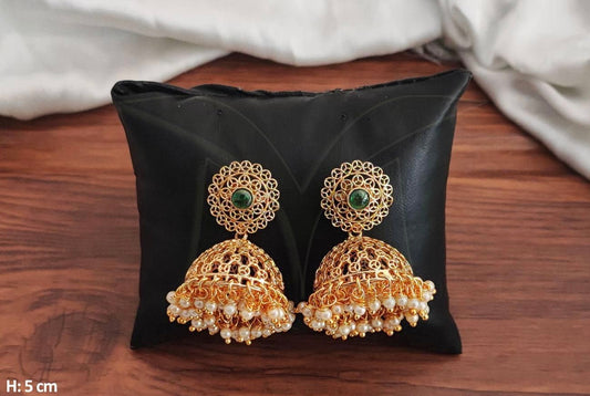 GREEN HIGH GOLD JHUMKA