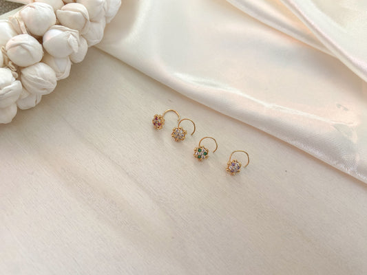FLORAL NOSE RING (PIERCED NOSE)
