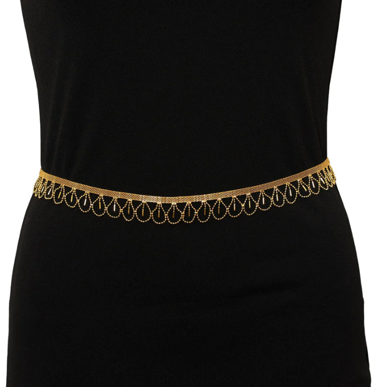 ANJALI: GOLDEN DROP WAIST CHAIN