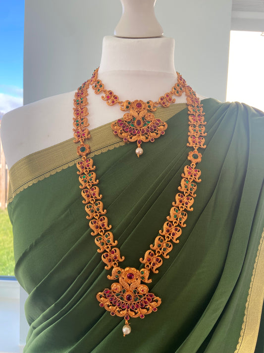RUBY GREEN NECKLACE SET