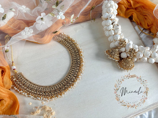 PEARL GOLDEN NECKLACE SET