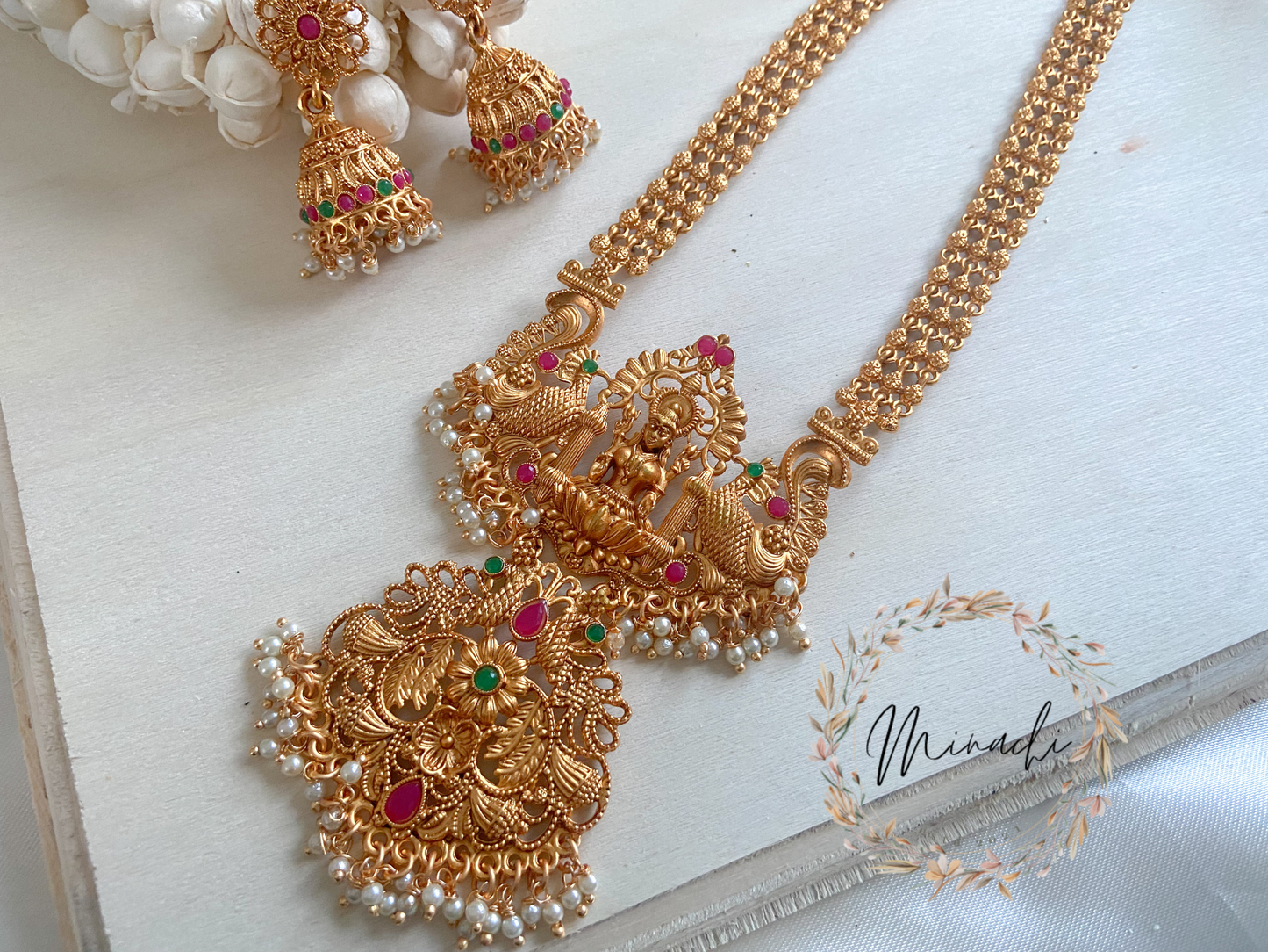 LAKSHMI PEARL LONG NECKLACE SET