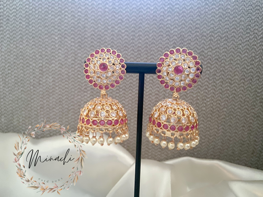 RUBY FLORAL JHUMKA