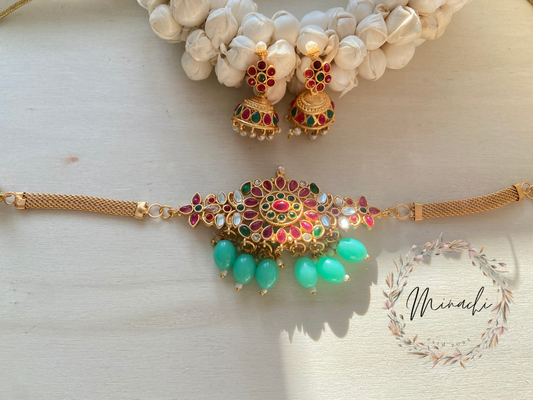 RUBY GREEN CHOKER SET