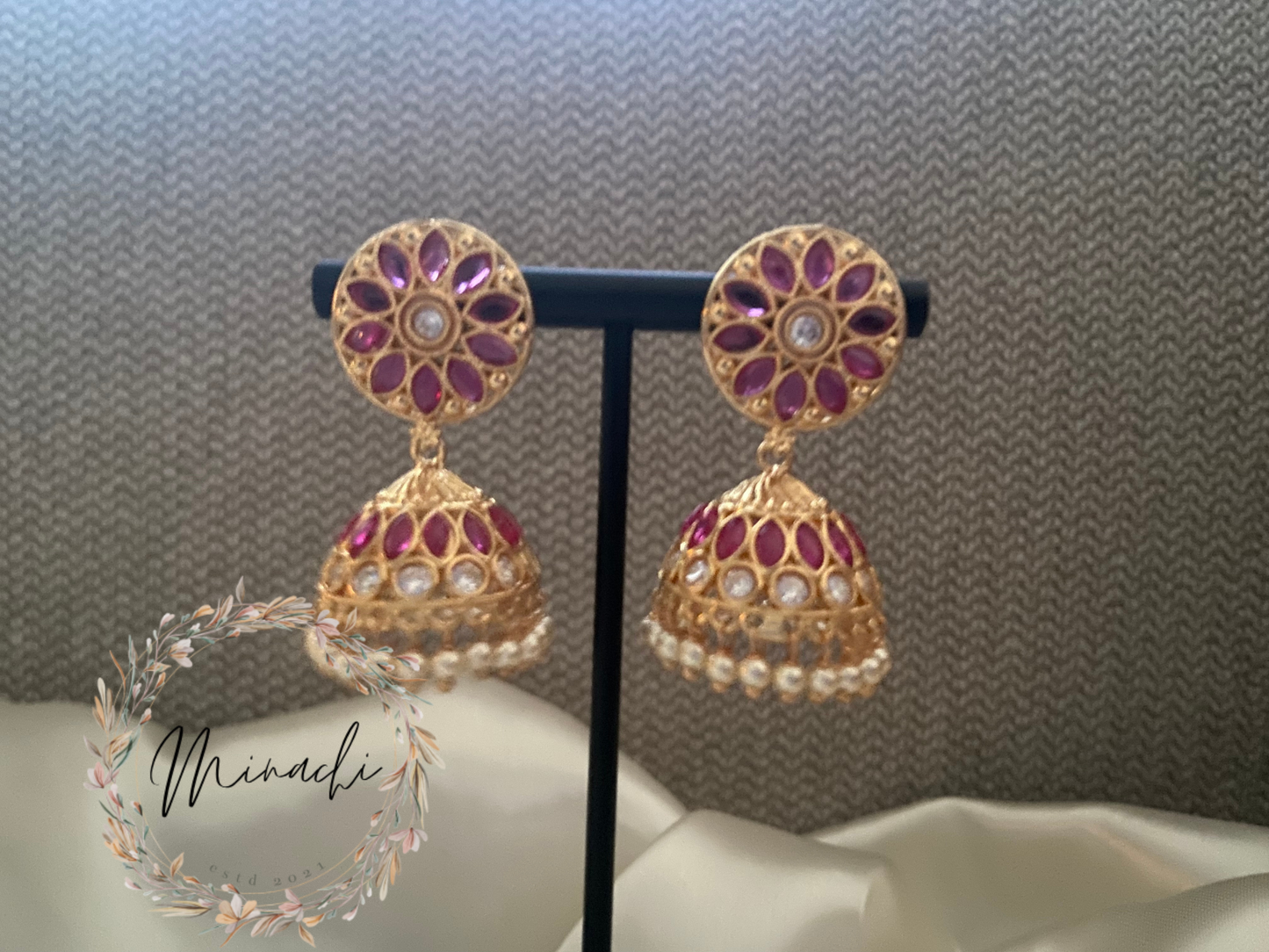 RUBY FLORAL JHUMKA