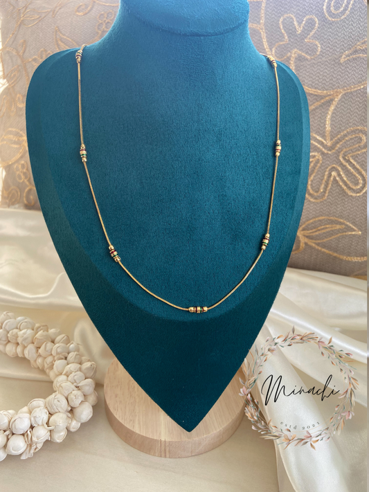 GOLD PLATED RUBY GREEN GOLDEN CHAIN