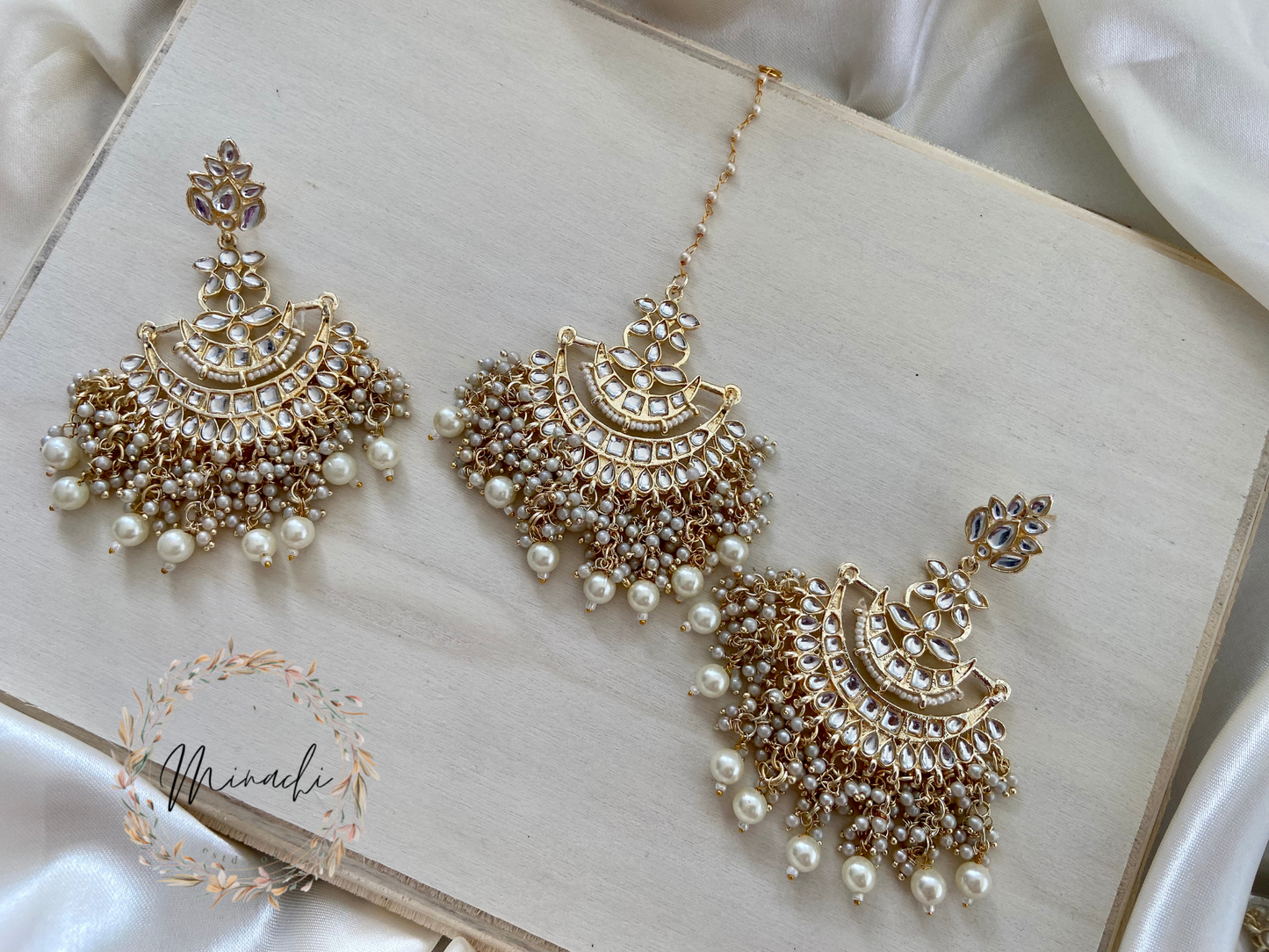 PEARL EARRING TIKKA SET