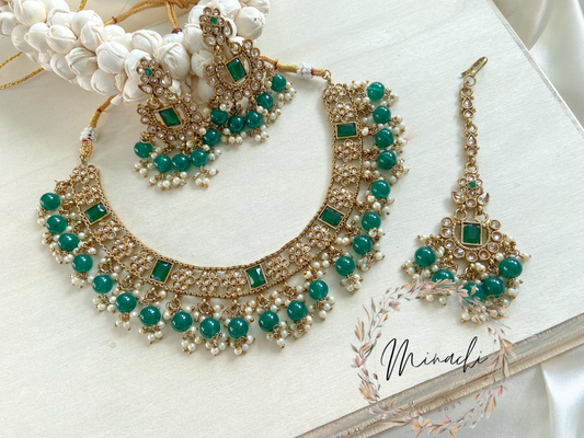 GREEN NECKLACE SET