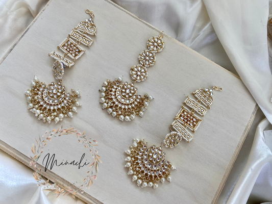 PEARL EARRING TIKKA SET