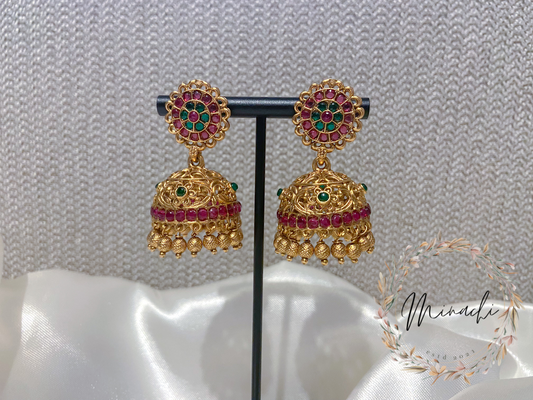 RUBY GREEN JHUMKA