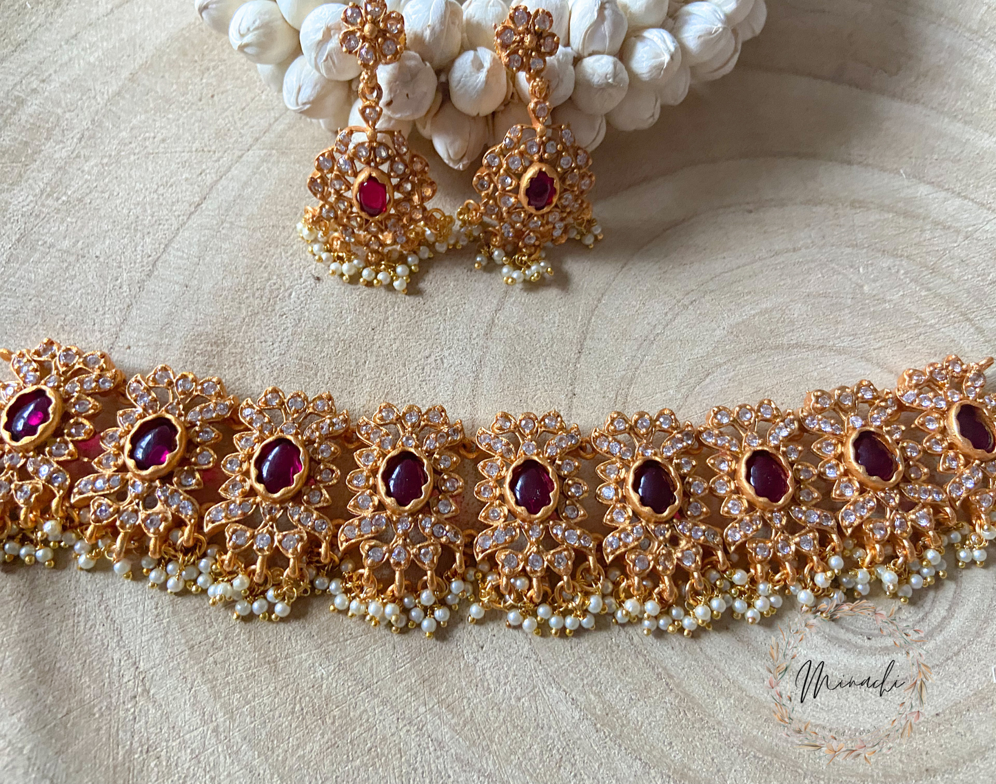 OLG- RUBY CHOKER NECKLACE SET