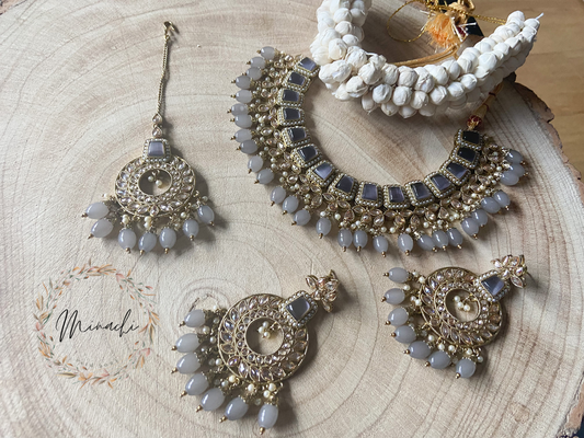 GREY NECKLACE SET