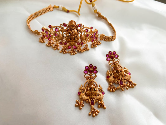 RUBY LAKSHMI CHOCKER NECKLACE SET