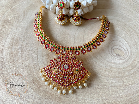 OLG- RUBY GREEN NECKLACE SET