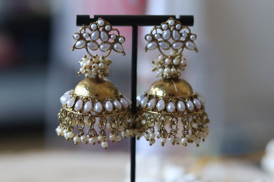 GOLDEN PEARL JHUMKA