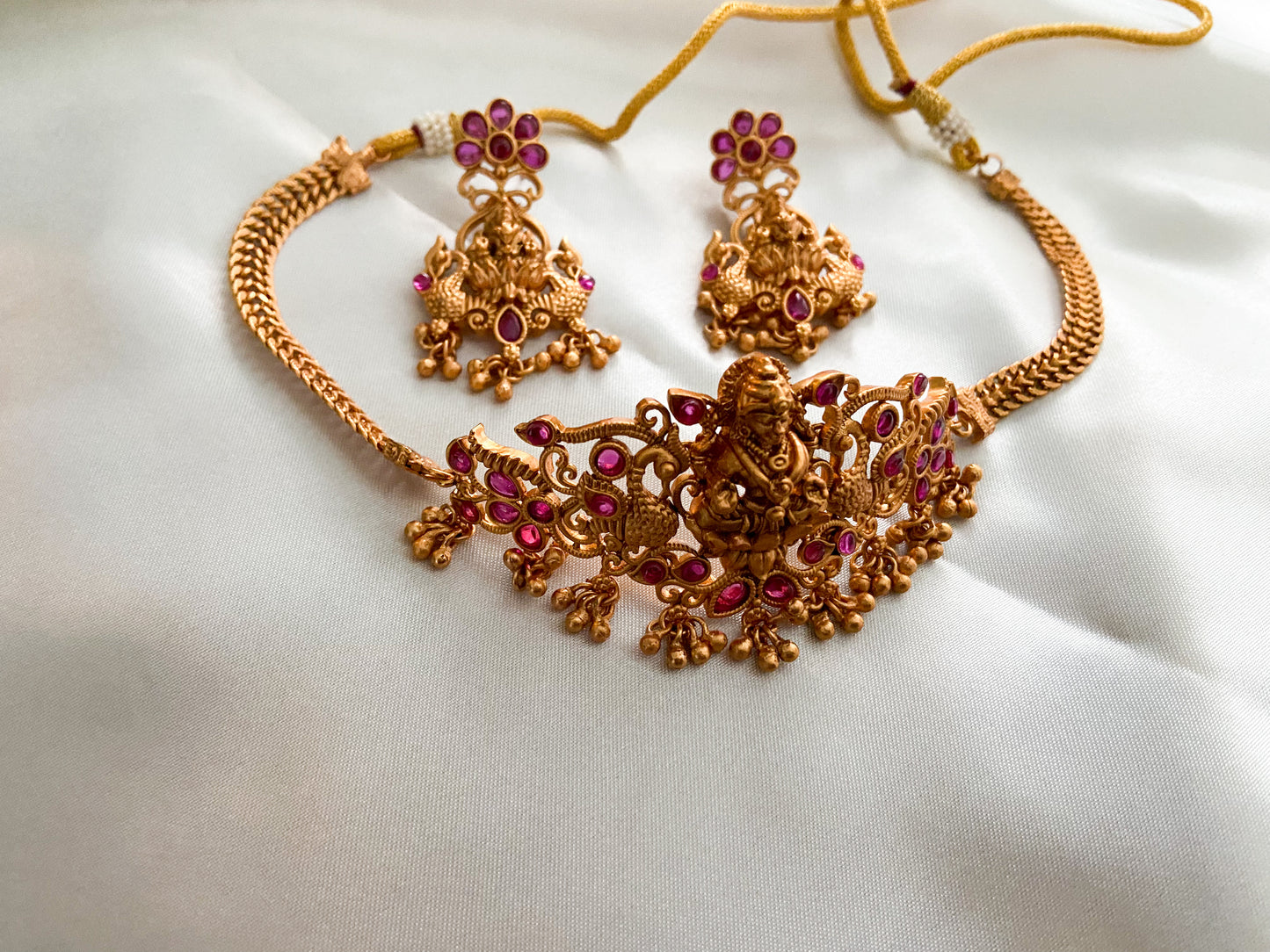 RUBY LAKSHMI CHOCKER NECKLACE SET