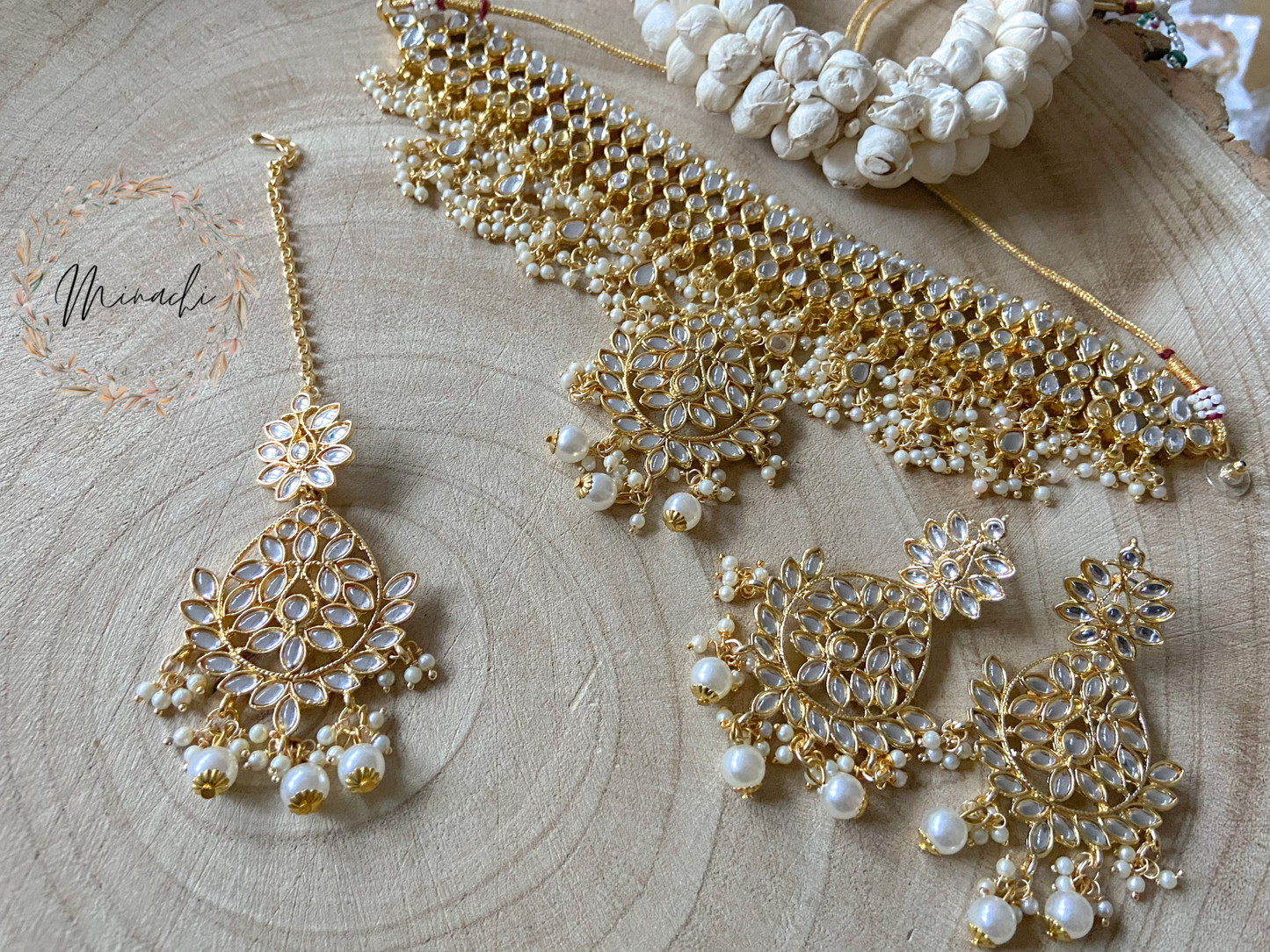 WHITE PEARL KUNDAN NECKLACE