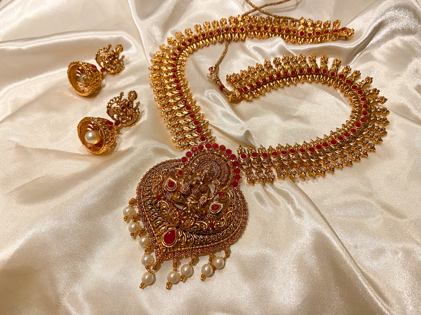 RUBY LAKSHMI LONG NECKLACE