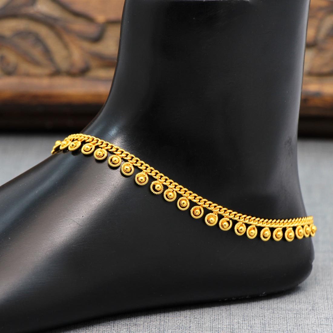 GOLD PLATED DROP ANKLET