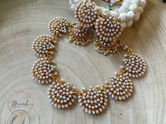 PEARL JHUMKA NECKLACE SET