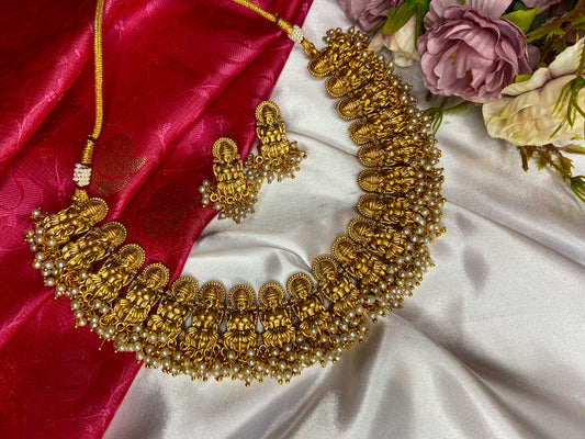 LAKSHMI CLUSTERED PEARL TEMPLE JEWELLERY