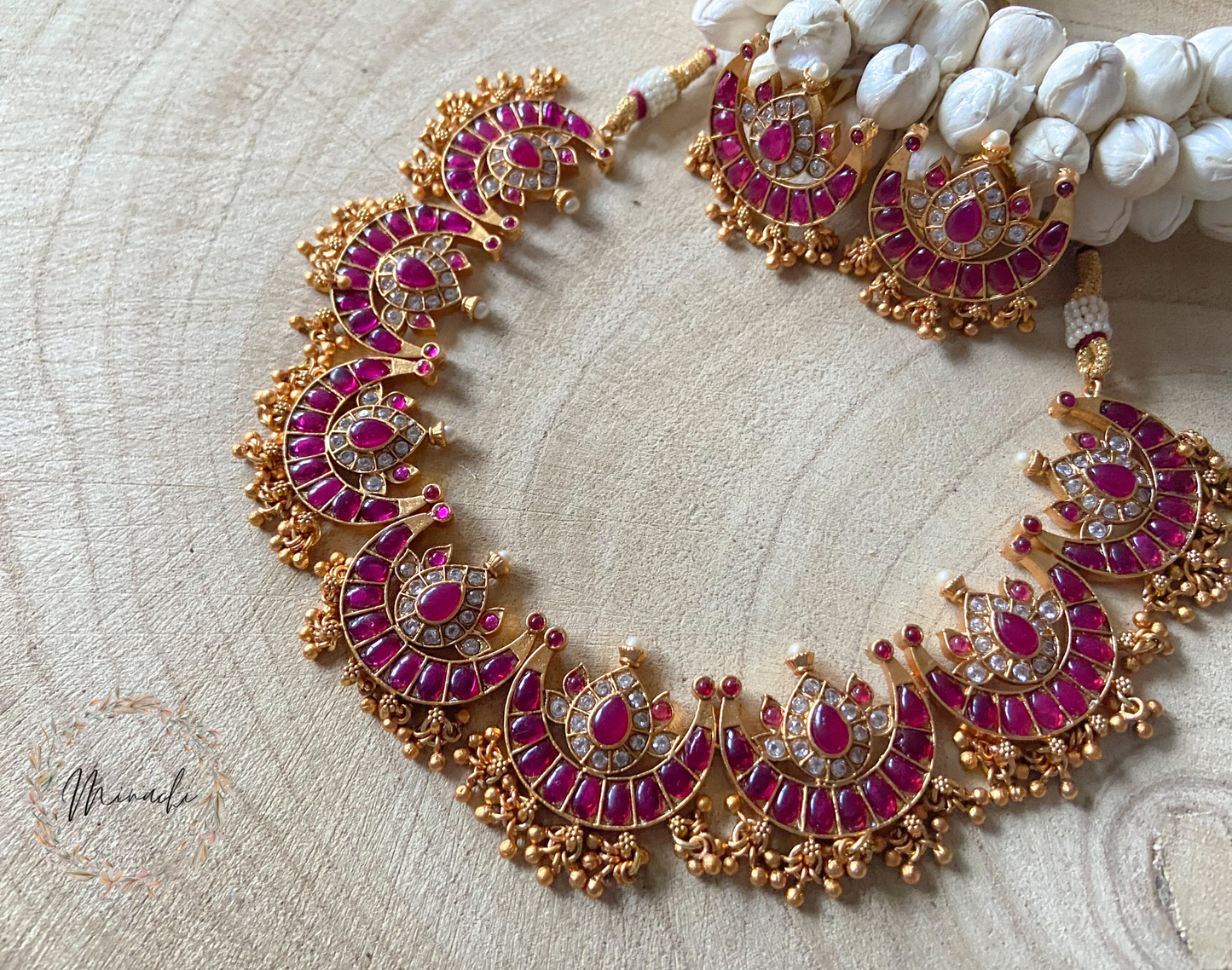 OLG- RUBY WHITE NECKLACE SET