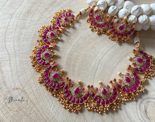 OLG- RUBY WHITE NECKLACE SET