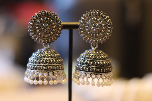 OXIDISED JHUMKA