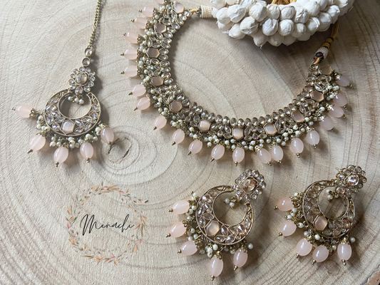 PEACH NECKLACE SET