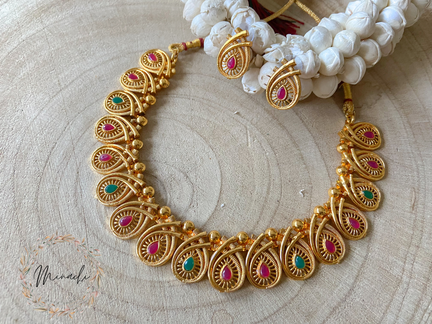 RUBY GREEN NECKLACE SET