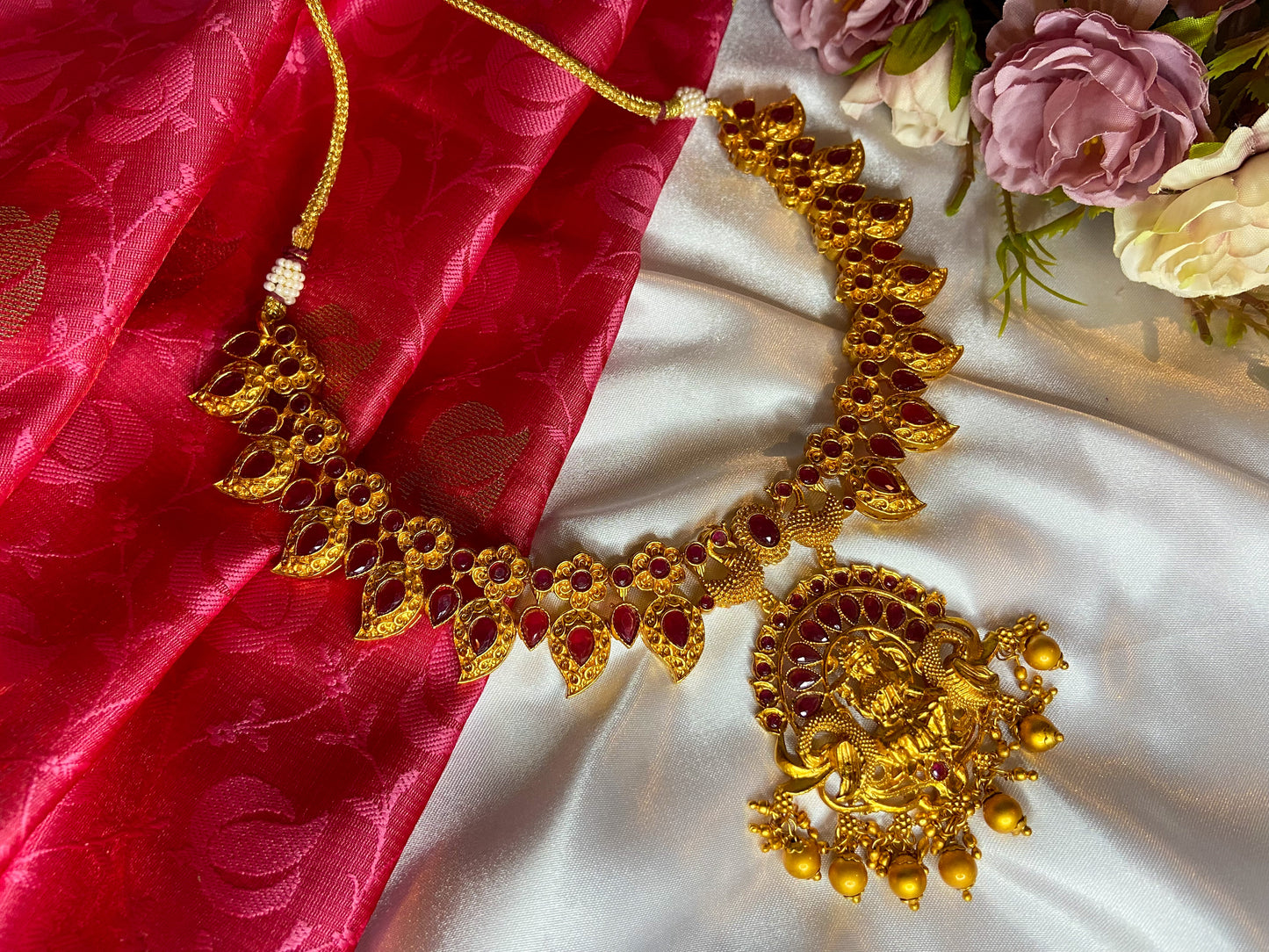 LAKSHMI PAN DROP TEMPLE NECKLACE