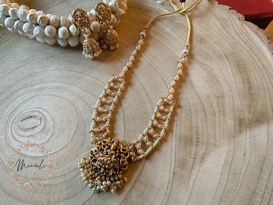 OLG-PEARL LAKSHMI LONG NECKLACE