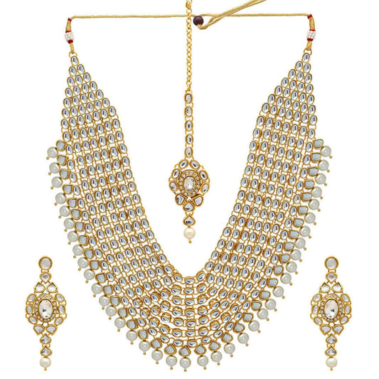 LAYERED WHITE KUNDAN NECKLACE