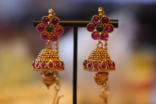 RUBY GREEN JHUMKA