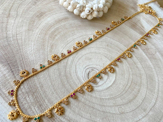 RUBY GREEN DROP WAIST CHAIN