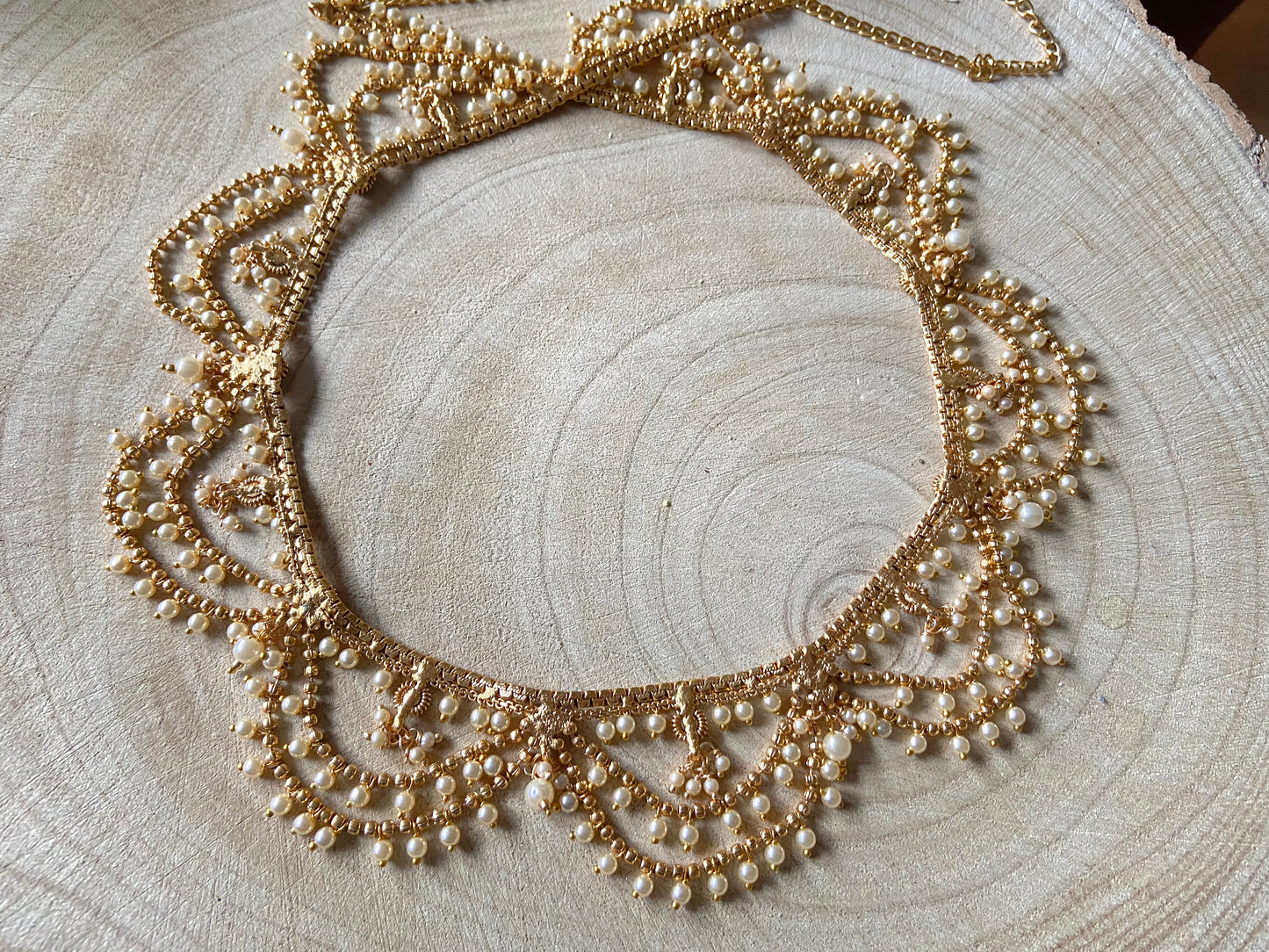 DOUBLE PEARLS WAIST CHAIN