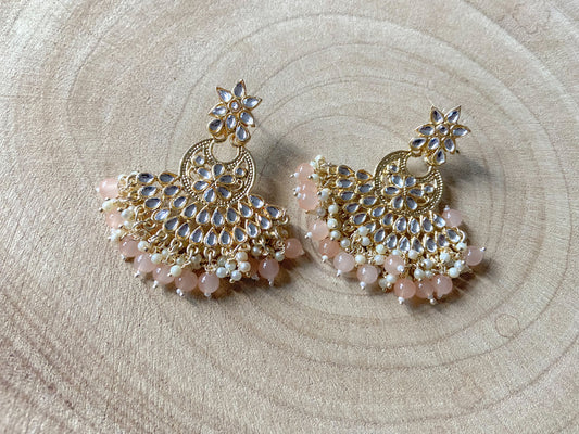 PINK FLORAL EARRINGS