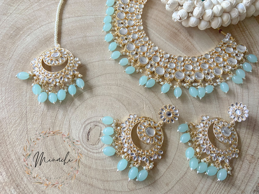 SKY BLUE NECKLACE SET