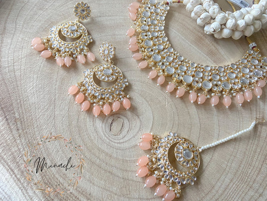 PEACH NECKLACE SET