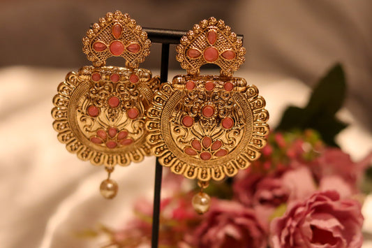 PINK GOLDEN EARRINGS