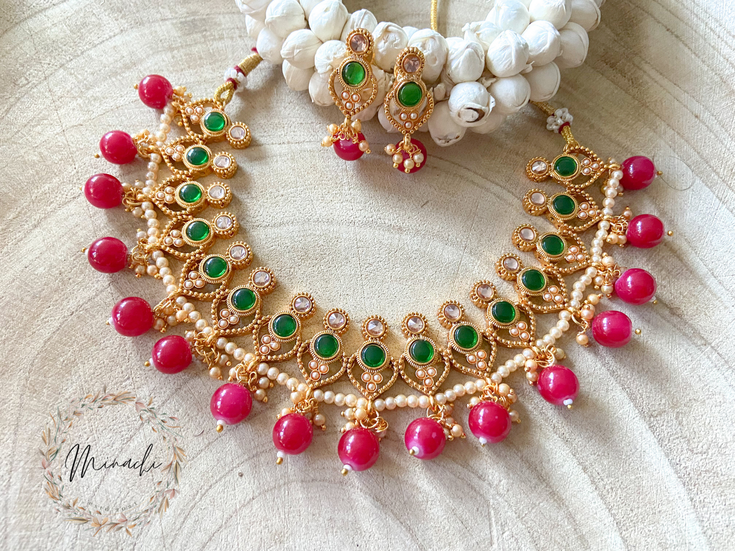 OLG: RUBY GREEN NECKLACE SET