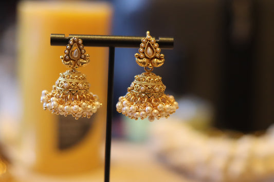 SMALL PEARL JHUMKA