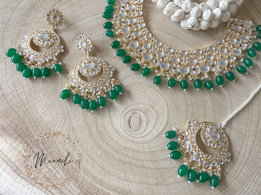 GREEN NECKLACE SET