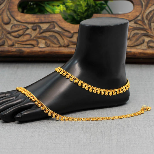 GOLD PLATED DROP ANKLET