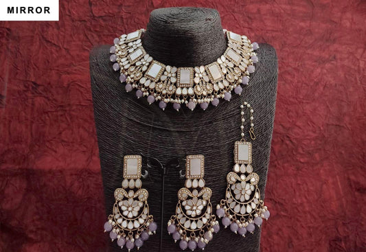 Purple Kundan Necklace